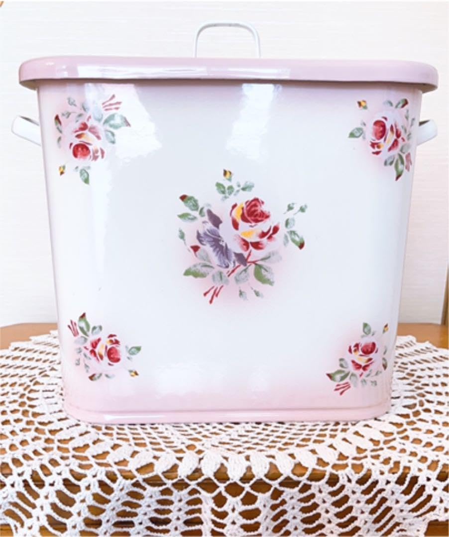 imane ホーローBOX imane ホーローBOX imane イマン プリンセスローズ ホーロー 丸